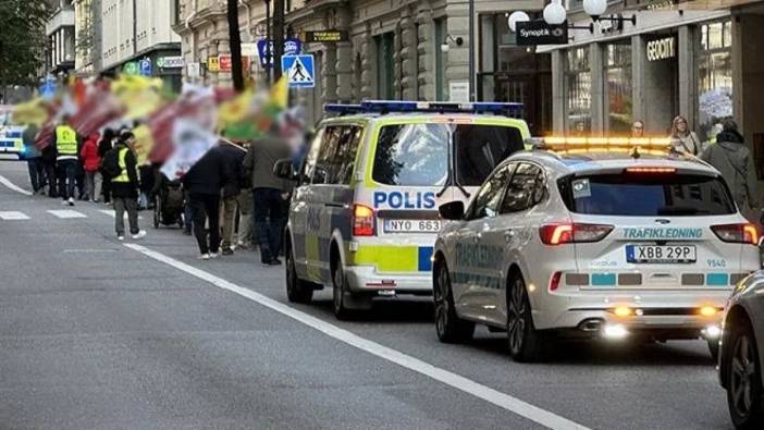 İsveç’te skandal görüntüler: Terör örgütü yandaşları eylem yaptı