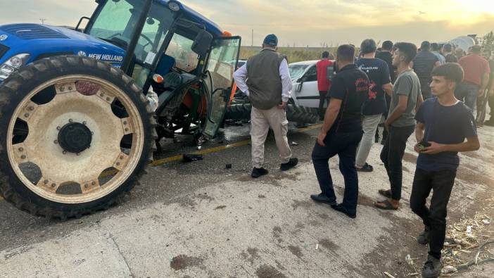 Diyarbakır’da traktör ile otomobil çarpıştı: 5 yaralı