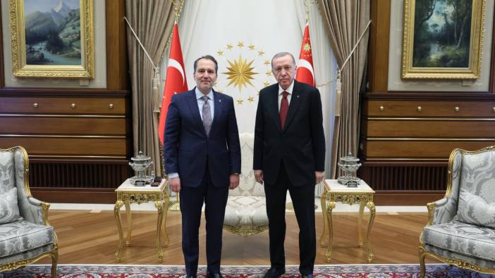 Erdoğan, Yeniden Refah Partisi Genel Başkanı Erbakan'ı kabul etti