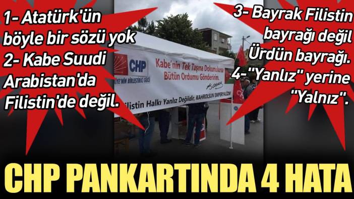 CHP pankartında 4 hata