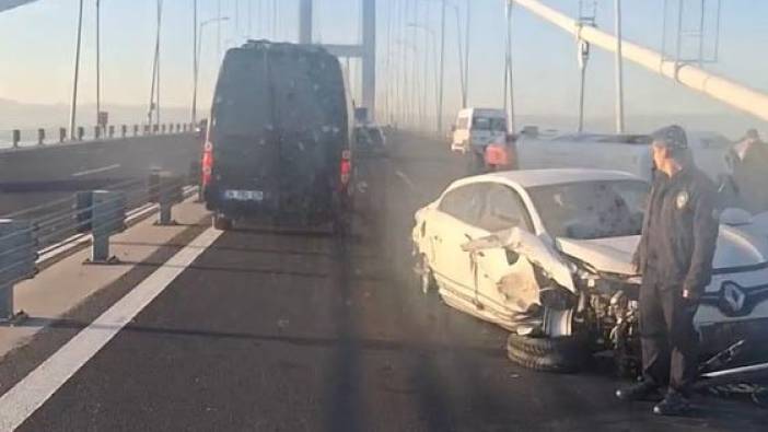 Osmangazi Köprüsü'nde zincirleme kaza: 8 yaralı