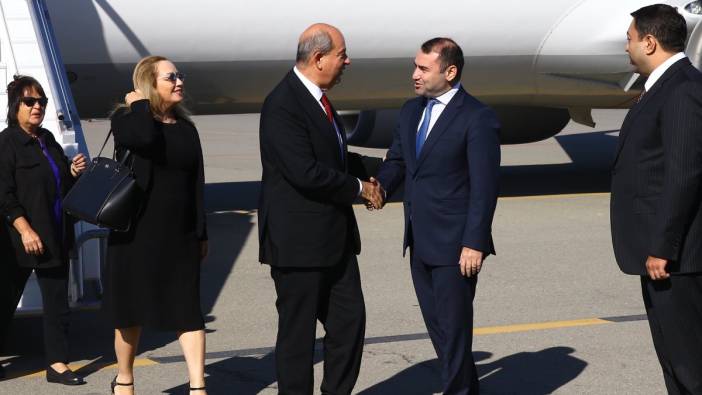 KKTC Cumhurbaşkanı Ersin Tatar Azerbaycan'a geldi