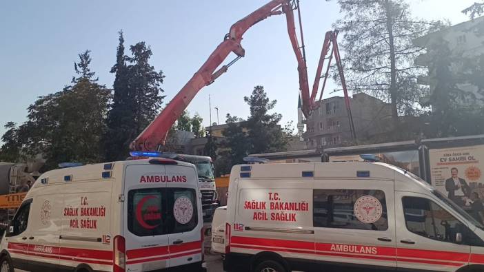 Mardin'de kütüphane inşaatında çökme: 4 yaralı