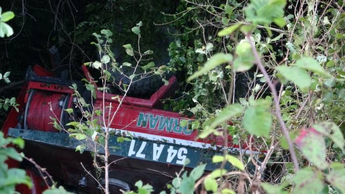 Orman İşletme Müdürlüğü'nün arazözü uçuruma devrildi