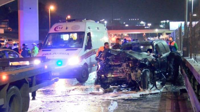 İstanbul’da makas faciası. Araç alev aldı sürücü camdan fırladı