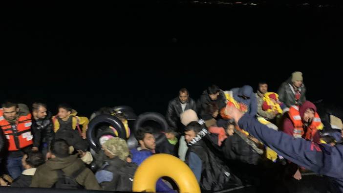 Ayvalık’tan Midilli’ye geçmeye çalışan 126 göçmen yakalandı