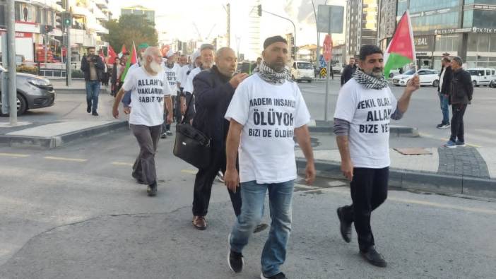 Filistin'e yürüyenlere Niğde'den katılım sağlandı