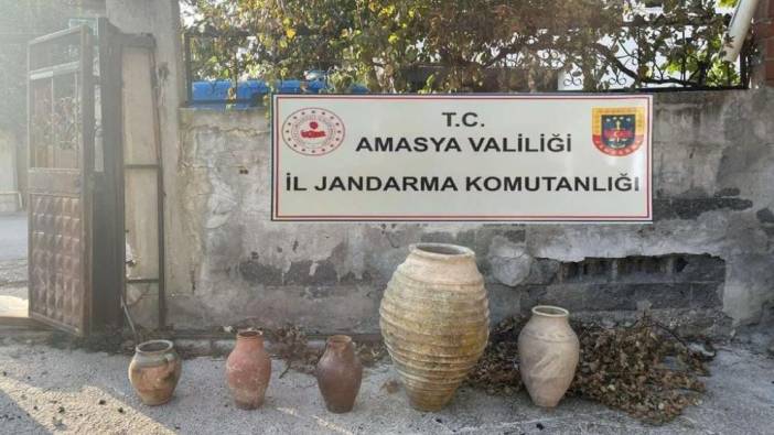 Amasya’da bir evde Roma dönemine ait 5 küp ele geçirildi