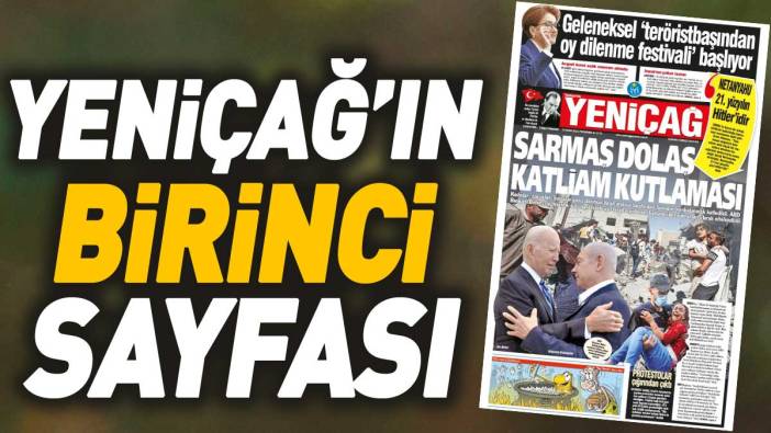 Yeniçağ Gazetesi'nin 1. sayfası (19 Ekim 2023)