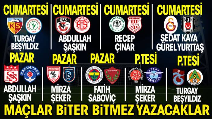 Süper Lig heyecanı milli aranın ardından devam ediyor! Maçlar biter bitmez yazacaklar