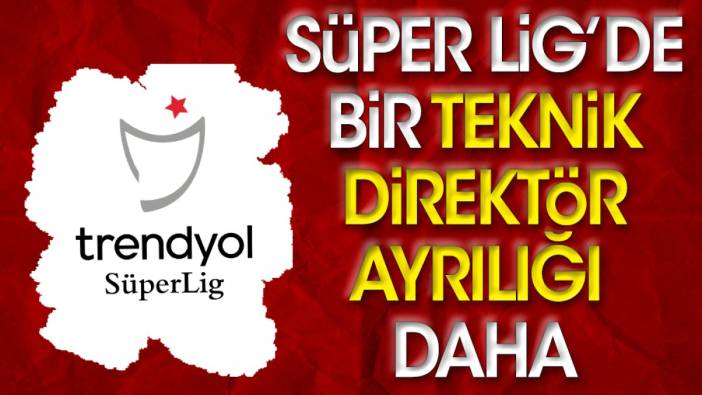 Süper Lig'de bir teknik direktör ayrılığı daha