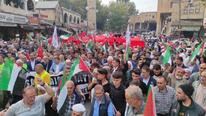 Şanlıurfa’da Filistin için yürüyüş düzenlendi
