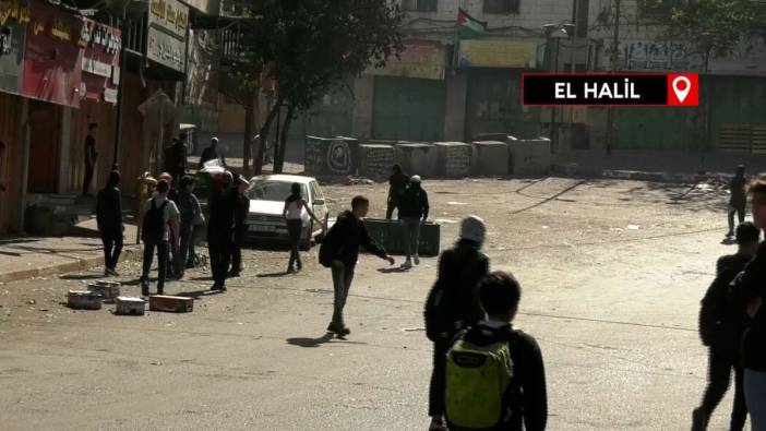İsrail polisi, El Halil’de öğrencilerin yürüyüşüne gerçek mermiyle müdahale etti