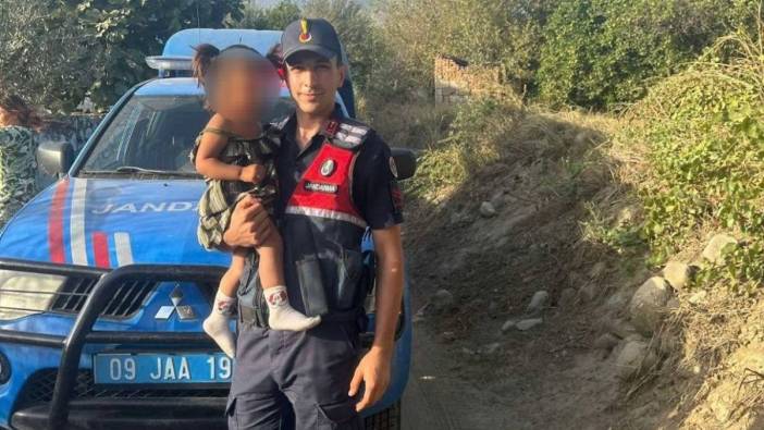 Kaybolan 2 yaşındaki çocuğu jandarma ekipleri buldu