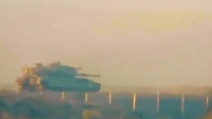 Gazze'de son dakika... İsrail tankı havaya uçtu! Görüntüyü paylaştılar