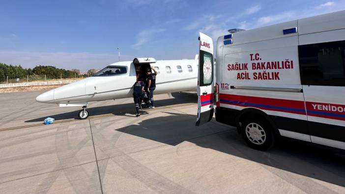 Ambulans uçak Hira bebek için havalandı