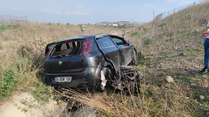 Sultangazi'deki kazada araç 30 metreden aşağıya uçtu