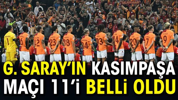 Okan Buruk'tan sürpriz karar. Galatasaray'ın Kasımpaşa maçı ilk 11'i açıklandı