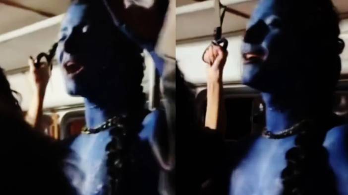 Otobüste Avatar kostümüyle İzmir Marşı söyledi: "Amacım dalga geçmek değildi"