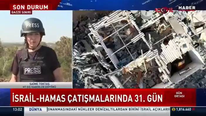 “7 Ekim'de yaşanan, terörist bir eylemdi” dedi, Habertürk muhabirini sahadan çekti