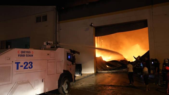 Sağlık fabrikasında yangın: TOMA’yla kontrol altına alındı