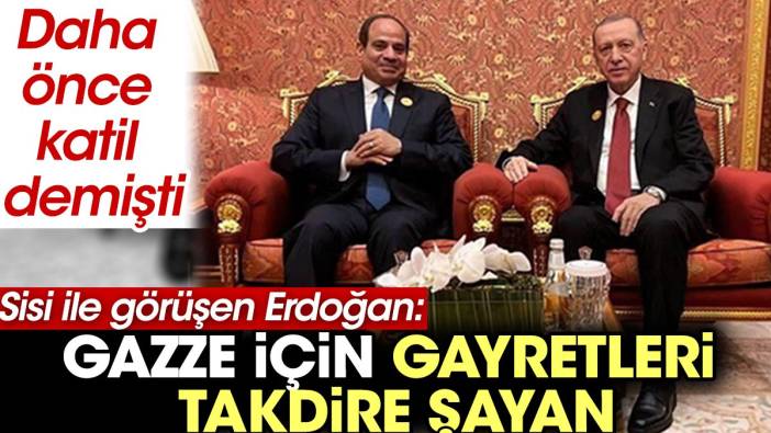 Sisi'ye daha önce katil diyen Erdoğan'dan yeni Sisi değerlendirmesi: Gazze için gayretleri takdire şayan