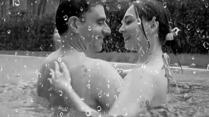 Ünlü çiftin yağmur altında havuzdaki dansı sosyal medyayı salladı