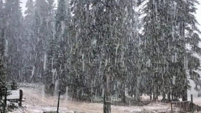 Bartın'a mevsimin ilk karı! 10 santimetreye ulaştı...