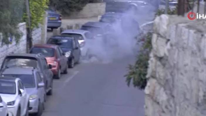 İsrail güçlerinden Mescid-i Aksa'da Müslümanlara gaz bombası ile müdahale