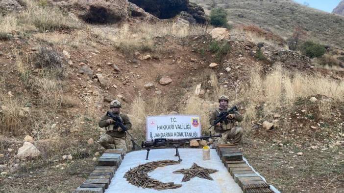 Hakkari'de terör örgütü PKK'ya ait mühimmat ele geçirildi