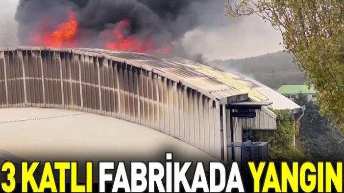 Arnavutköy’de 3 katlı fabrikada yangın