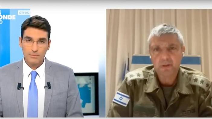 Fransız sunucu canlı yayında yaptıkları katliamı aklamaya çalışan İsrail ordu sözcüsünü yayından attı