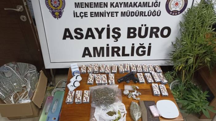 İzmir'de uyuşturucu imal edilen eve yapılan baskında 1 kişi tutuklandı