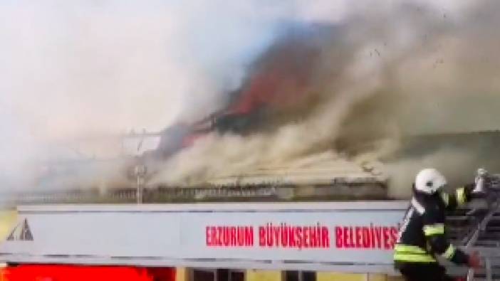 Başka ülkede yaşayamam videosu: Erzurum'da TCDD çalışanları, cağ kebap için yaktıkları ateşle depo yandı