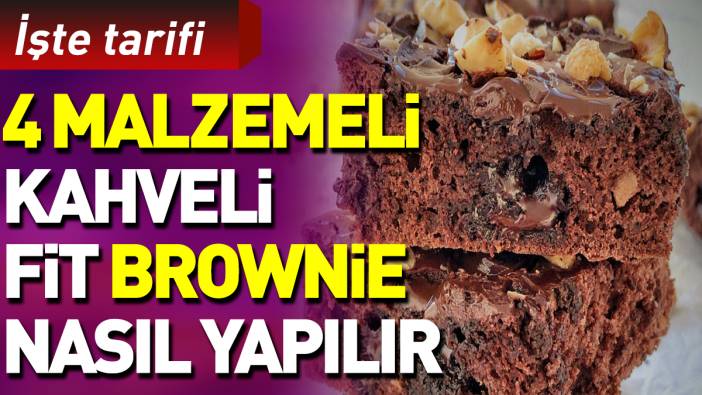 4 malzemeli kahveli fit brownie nasıl yapılır?