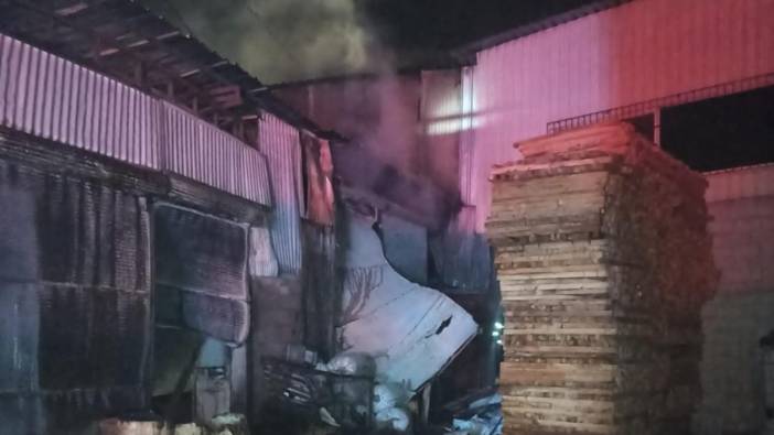 Adana'da bir iş yeri yangında kül oldu