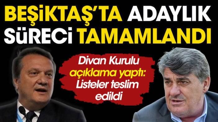 Beşiktaş'ta başkanlığa aday olma süreci bitti. Divan kurulu açıkladı