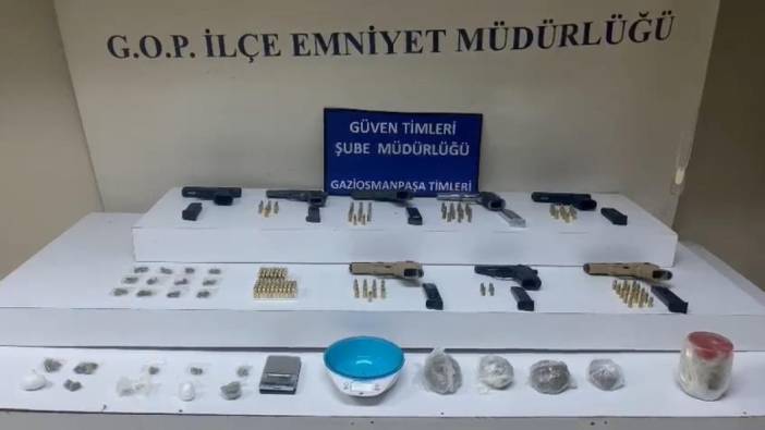 Gaziosmanpaşa'da operasyon: Çok sayıda tabanca ve uyuşturucu ele geçirildi