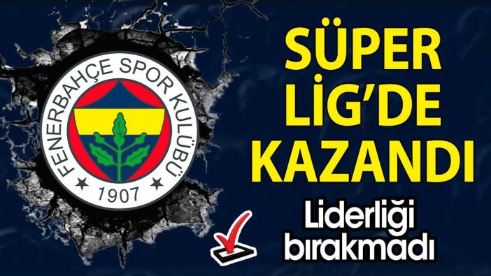 Fenerbahçe Süper Lig'de kazandı. Liderliği bırakmadı