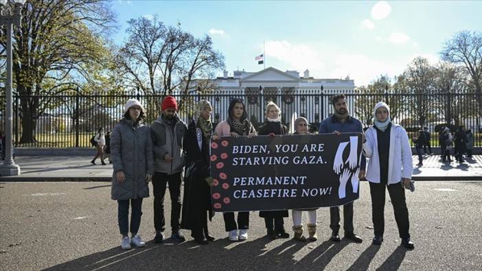 Beyaz Saray önünde Gazze için açlık grevi başlattılar