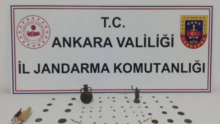 Ankara'da tarihi eser operasyonu: 63 sikke ele geçirildi