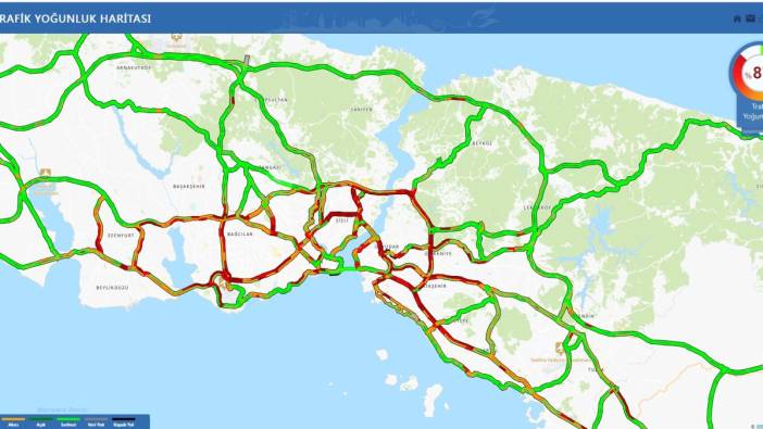 İstanbul'da trafik yüzde 90'a dayandı. Yağmur çileyi beraberinde getirdi
