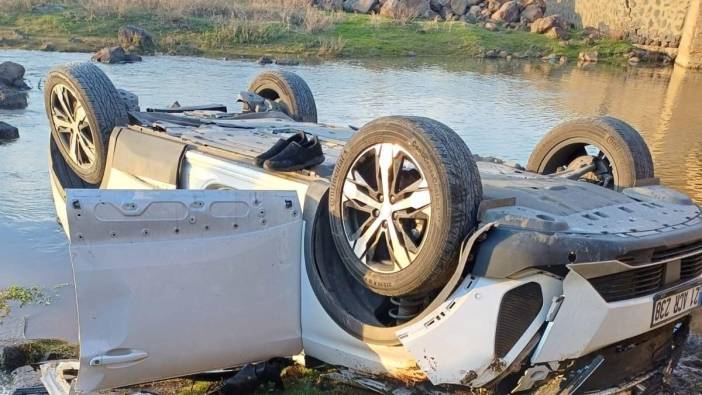 Diyarbakır’da dereye uçan araçta 1 kişi yaralandı