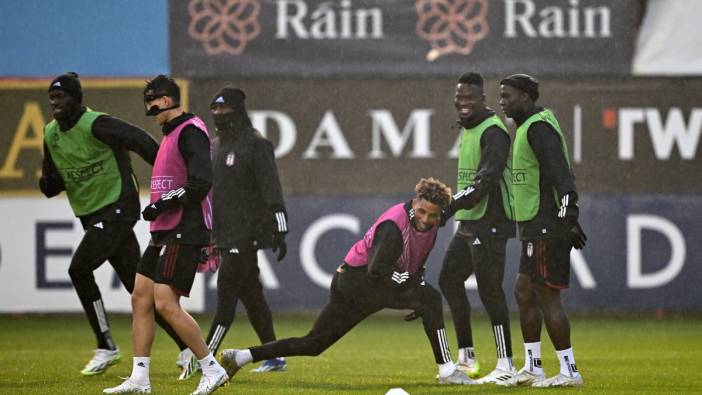 Beşiktaş Brugge maçına hazır. Yağmur, fırtına dinlemediler