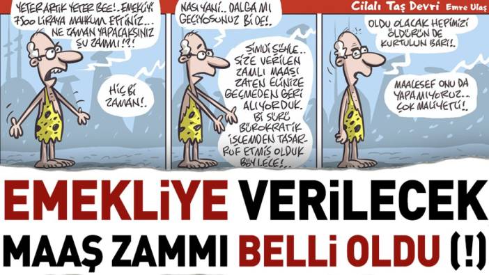 Emekliye verilecek maaş zammı belli oldu(!) Emre Ulaş çizdi