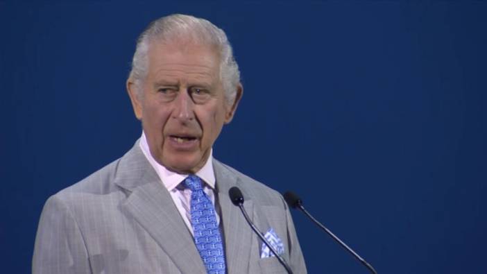 Kral Charles Yunanistan bayraklı kravat taktı