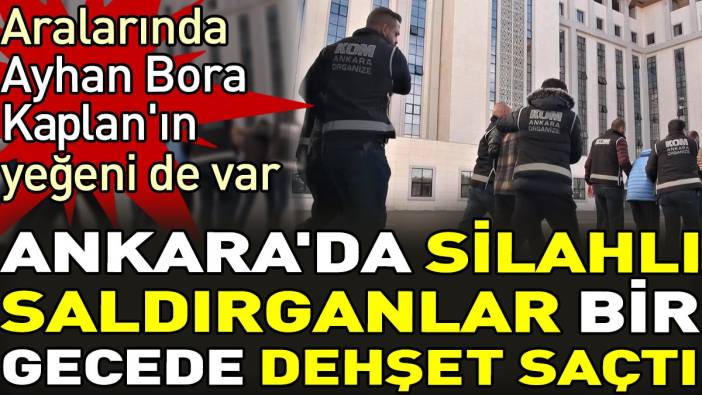 Ankara'da silahlı saldırganlar bir gecede dehşet saçtı. Aralarında Ayhan Bora Kaplan'ın yeğeni de var