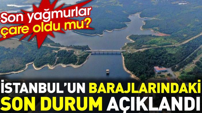 İstanbul'un barajlarındaki son durum açıklandı. Son yağmurlar çare oldu mu?