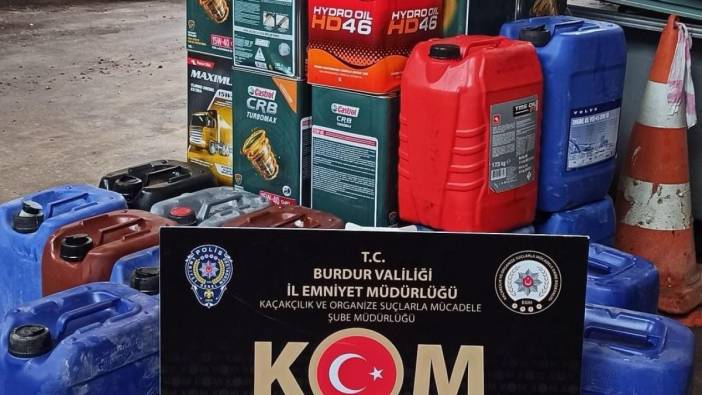 Burdur'da 820 litre kaçak yağ ele geçirildi