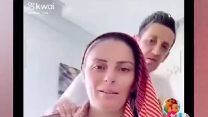Dekolte açarak TikTok'ta para toplayan kadının eşiyle olan videosu ortaya çıktı